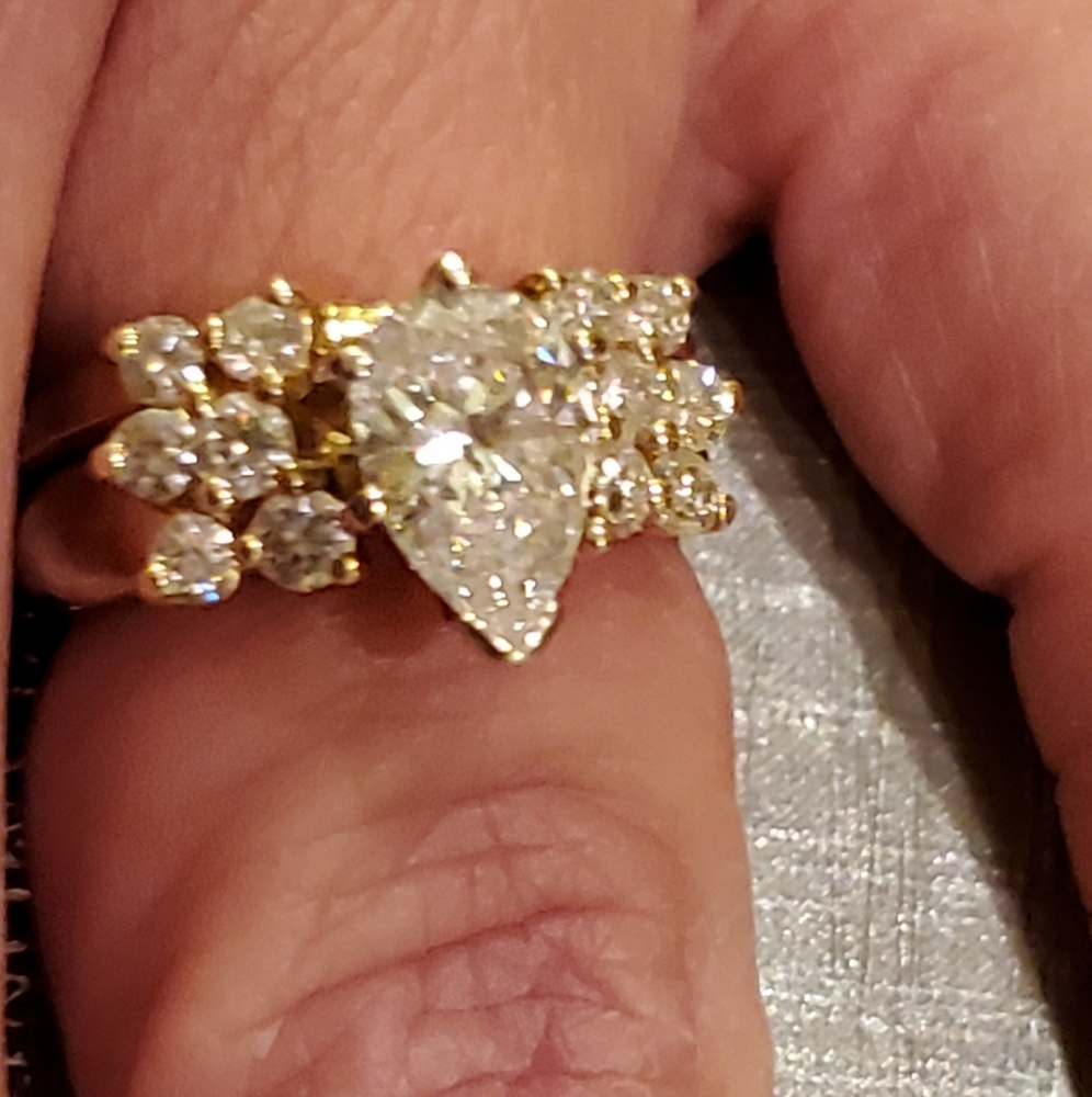 1.43 ctw colorless genuine natural diamond engagement ring